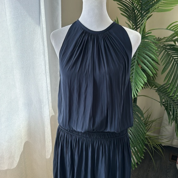 Ramy Brook Audrey Smocked Midi Dress, Small, Navy, $425 - Picture 9 of 13